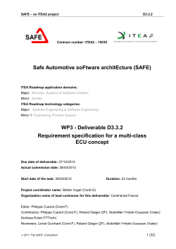 Safe Automotive soFtware architEcture (SAFE)