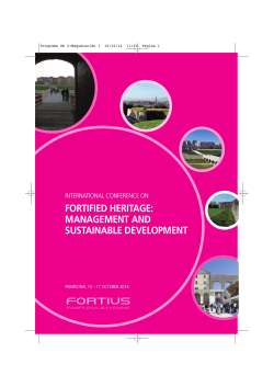 FORTIFIED HERITAGE: MANAGEMENT AND SUSTAINABLE DEVELOPMENT INTERNATIONAL CONFERENCE ON