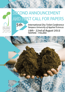 SECOND ANNOUNCEMENT AND FIRST CALL FOR PAPERS 5th