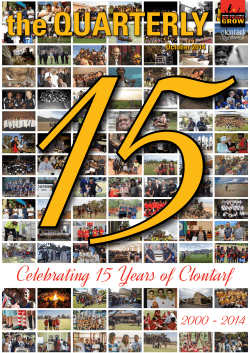 15 the QUARTERLY Celebrating 15 Years of Clontarf 2000 - 2014
