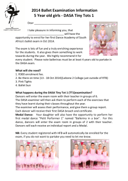 2014 Ballet Examination Information