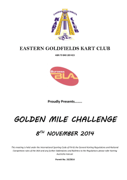 GOLDEN MILE CHALLENGE 8 NOVEMBER 2014 EASTERN GOLDFIELDS KART CLUB