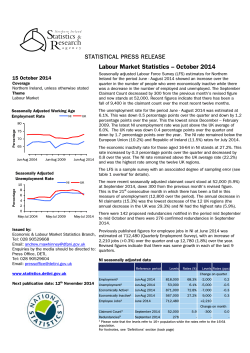 ABCDEF Labour Market Statistics – October 2014 STATISTICAL PRESS RELEASE