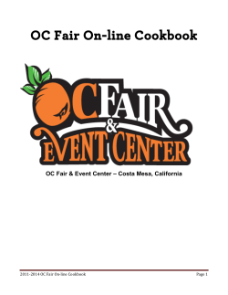 OC Fair On-line Cookbook  2011-2014 OC Fair On-line Cookbook