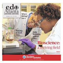 Bioscience: a thriving field Who’s hiring?