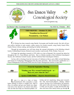San Ramon Valley Genealogical Society