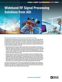 Wideband RF Signal Processing Solutions from ADI