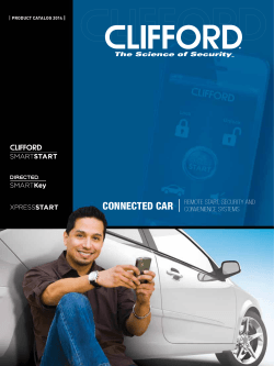 CONNECTED CAR Remote StaRt SecuRity and convenience SyStemS