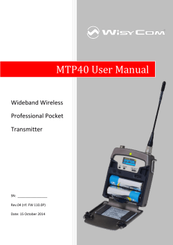 MTP40 User Manual