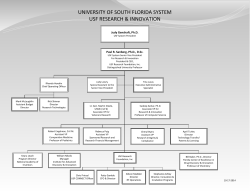 UNIVERSITY OF SOUTH FLORIDA SYSTEM USF RESEARCH &amp; INNOVATION Judy Genshaft, Ph.D.