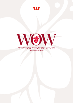 WOW WESTPAC OUTSTANDING WOMEN AWARDS 2014
