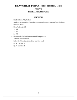 LILAVATIBAI  PODAR  HIGH SCHOOL  - ISC STD VII