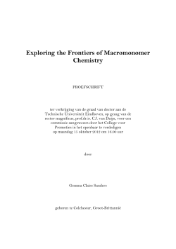 Exploring the Frontiers of Macromonomer Chemistry