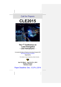 CLE2015 Call for Papers The 1 Conference on