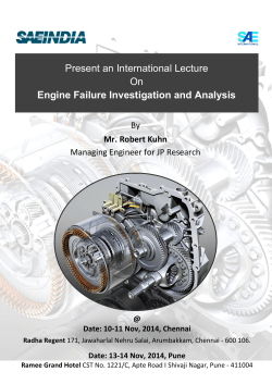 Present an International Lecture On Engine Failure Investigation and Analysis