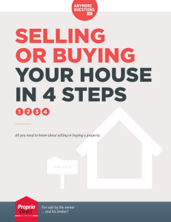 Selling or Buying your HouSe in 4 StepS