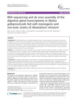 RNA sequencing and de novo assembly of the