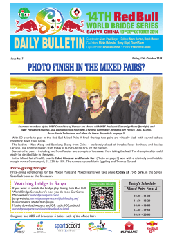 DAILY BULLETIN PHOTO FINISH IN THE MIXED PAIRS?
