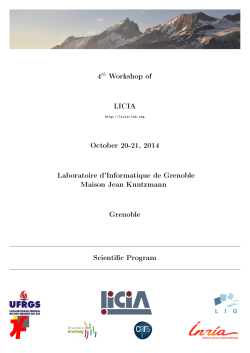 4 Workshop of LICIA October 20-21, 2014