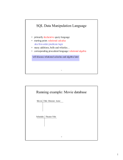 SQL Data Manipulation Language