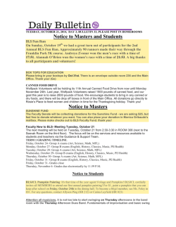 Notice to Masters and Students