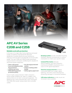 APC AV Series C20B d C25B C20B and C25B