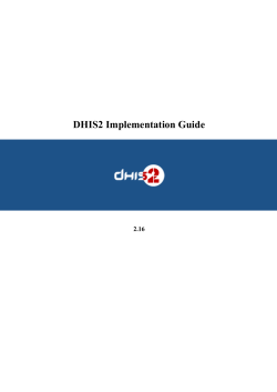 DHIS2 Implementation Guide 2.16