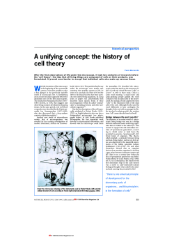 A unifying concept: the history of cell theory historical perspective