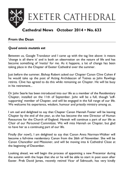 Cathedral News   October 2014 • No. 633