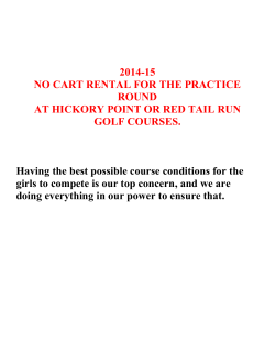 2014-15 NO CART RENTAL FOR THE PRACTICE ROUND