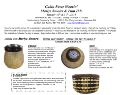 Cabin Fever Weavin’ Marlys Sowers &amp; Pam Ihle January 10 &amp; 11