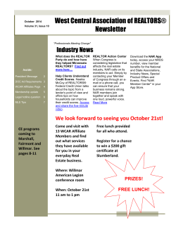 West Central Association of REALTORS® Newsletter Industry News