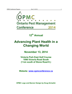 Advancing Plant Health in a Changing World 12 Annual