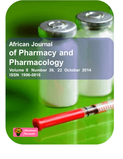 of Pharmacy and Pharmacology African Journal