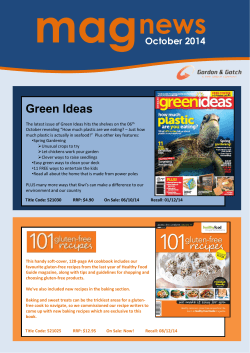 mag news Green Ideas October 2014