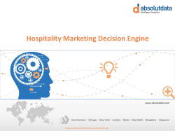 Hospitality Marketing Decision Engine Chicago New York London