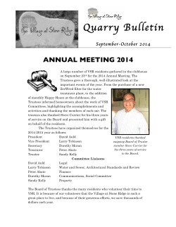 Quarry Bulletin ANNUAL MEETING 2014