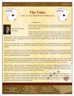 The Voice A Mt. Carmel High School Publication