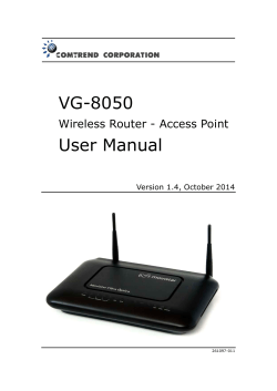 VG-8050 User Manual Wireless Router - Access Point