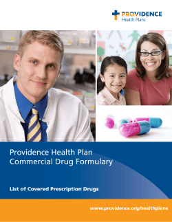 Providence Health Plan Commercial Drug Formulary  List of Covered Prescription Drugs