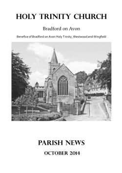 HOLY TRINITY CHURCH  Parish News Bradford on Avon