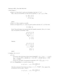 Solutions for HW 1, Econ 902, FALL 2014