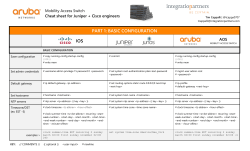 PART 1: BASIC CONFIGURATION IOS Mobility Access Switch