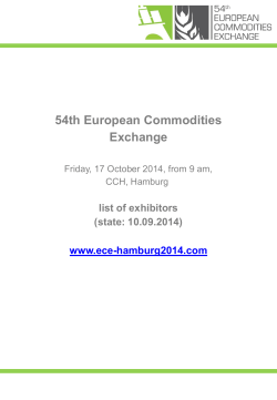 54th European Commodities Exchange  list of exhibitors