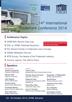 † 14 International Trademark Conference 2014