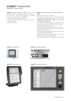 SCHMIDT PressControl Machine Control Units ®