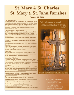 St. Mary &amp; St. Charles St. Mary &amp; St. John Parishes