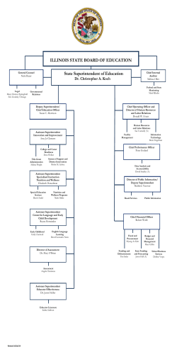 ILLINOIS STATE BOARD OF EDUCATION State Superintendent of Education