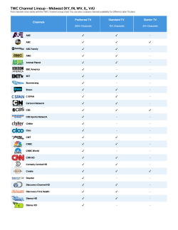 TWC Channel Lineup – Midwest (KY, IN, WV, IL, VA)