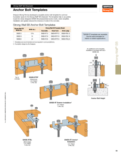 Anchor Bolt Templates